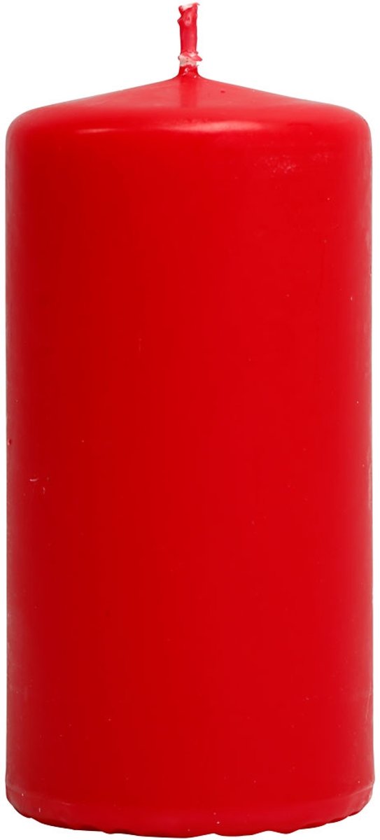 Kaarsen, rood, d: 50 mm, h: 100 mm, 6stuks [HOB-596103]